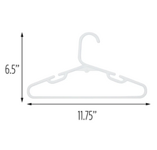 Load image into Gallery viewer, 5-Pack Kids Plastic Hangers, White
