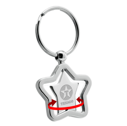 Star Swivel Metal Keychain