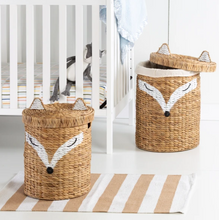 Load image into Gallery viewer, Set of Two Fox Shaped Storage Baskets, Natural
