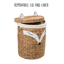 Load image into Gallery viewer, Set of Two Fox Shaped Storage Baskets, Natural
