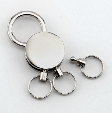 Valet Pull-apart/pull-n-twist Metal Keychain