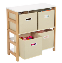 Load image into Gallery viewer, 4-Bin Kids Playroom Organizer
