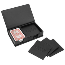 Load image into Gallery viewer, Leather Playing Card And Coaster Gift Set
