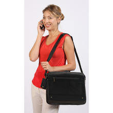 Load image into Gallery viewer, Leather Laptop Messenger Bag
