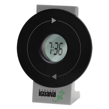 Rotating 4-in-1 Lcd Alarm Clock