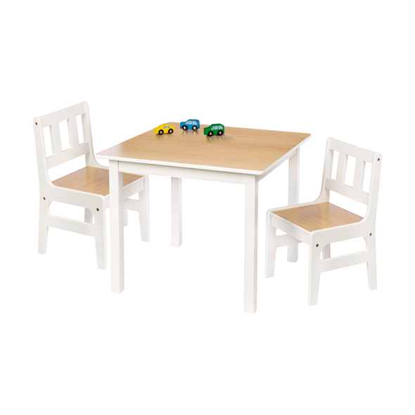 Kids Table & Chairs Set, White