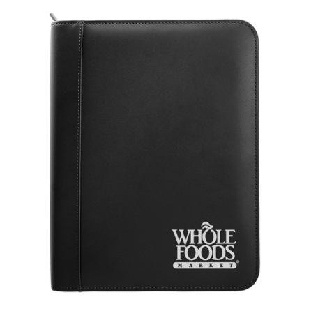 Leather Ring Binder With Zipper (8 1/2