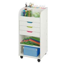 Load image into Gallery viewer, 3-Drawer Craft Storage Cart, White
