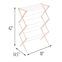 Load image into Gallery viewer, Wooden Laundry Drying Rack
