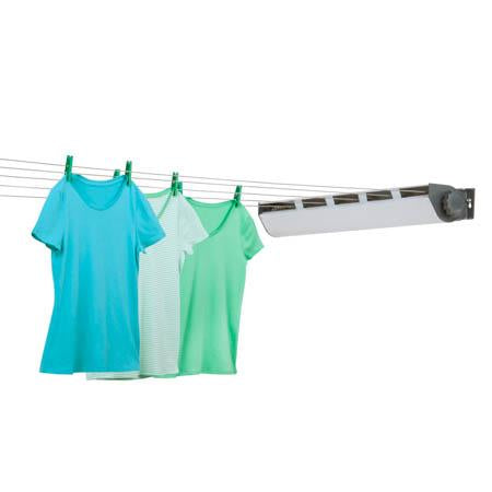 5-Line Extendable Clothesline, White