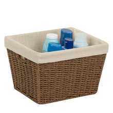 Load image into Gallery viewer, Medium Paper Rope Storage Basket with Liner, Brown
