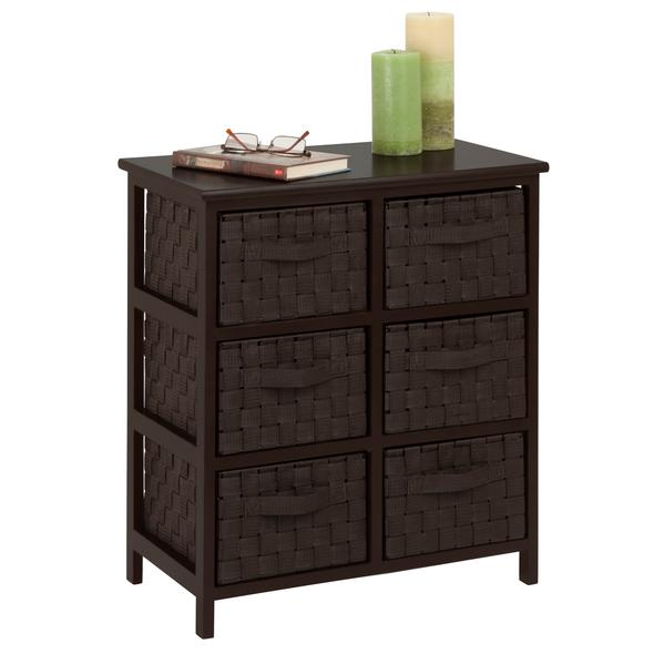 6-Drawer Storage Chest, Black