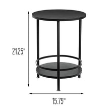 Load image into Gallery viewer, 2-Tier Round Side Table, Black
